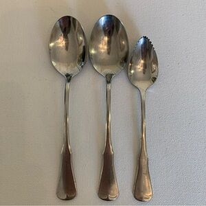3 Oneida Community PATRICK HENRY Stainless Glossy 6.75" Spoons Grapefruit 6" Set